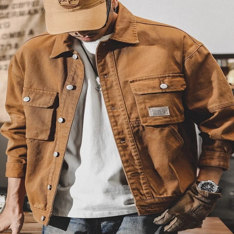 Herren Modische Utility-Jacke im urbanen Stil Drune