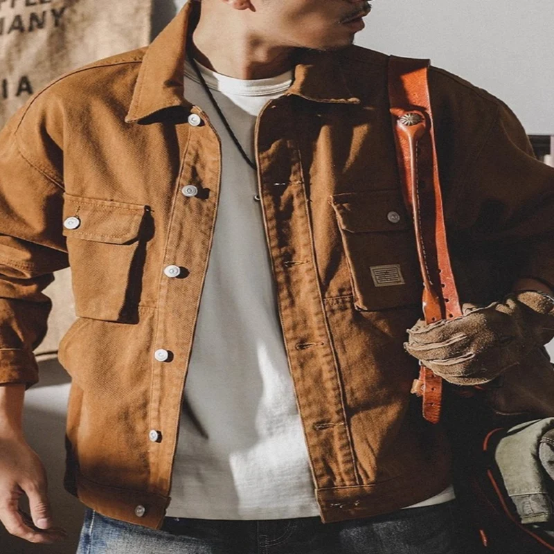 Herren Modische Utility-Jacke im urbanen Stil Drune