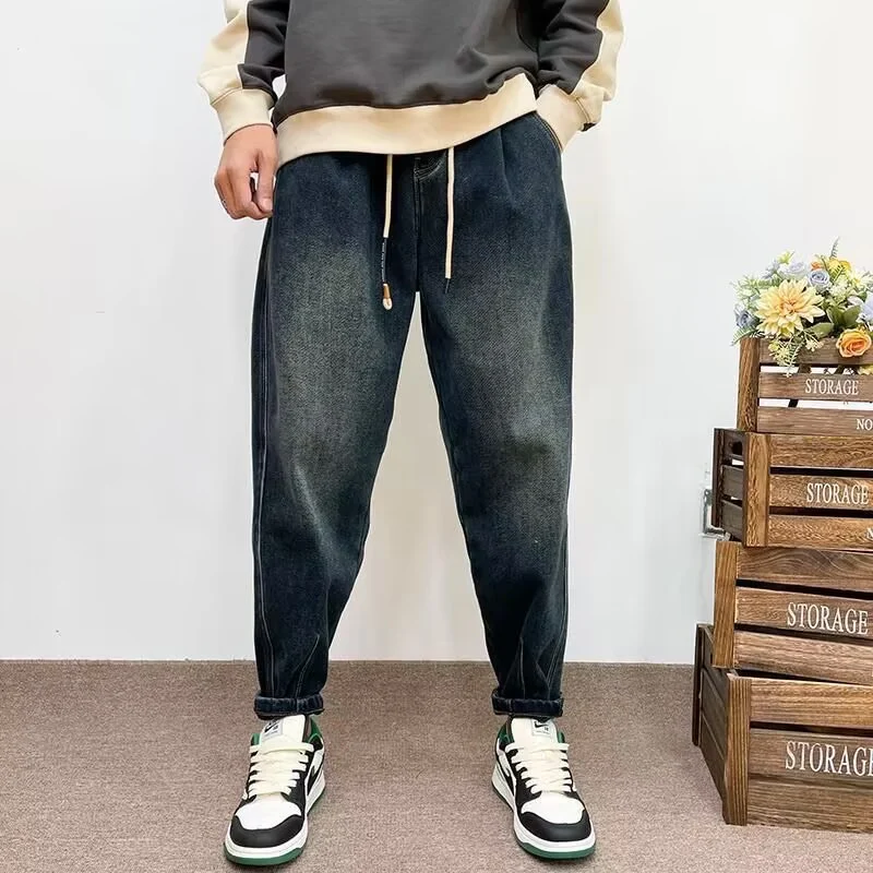 Herren Modische Ripped Denim Jeans mit einzigartigen Patches Drune