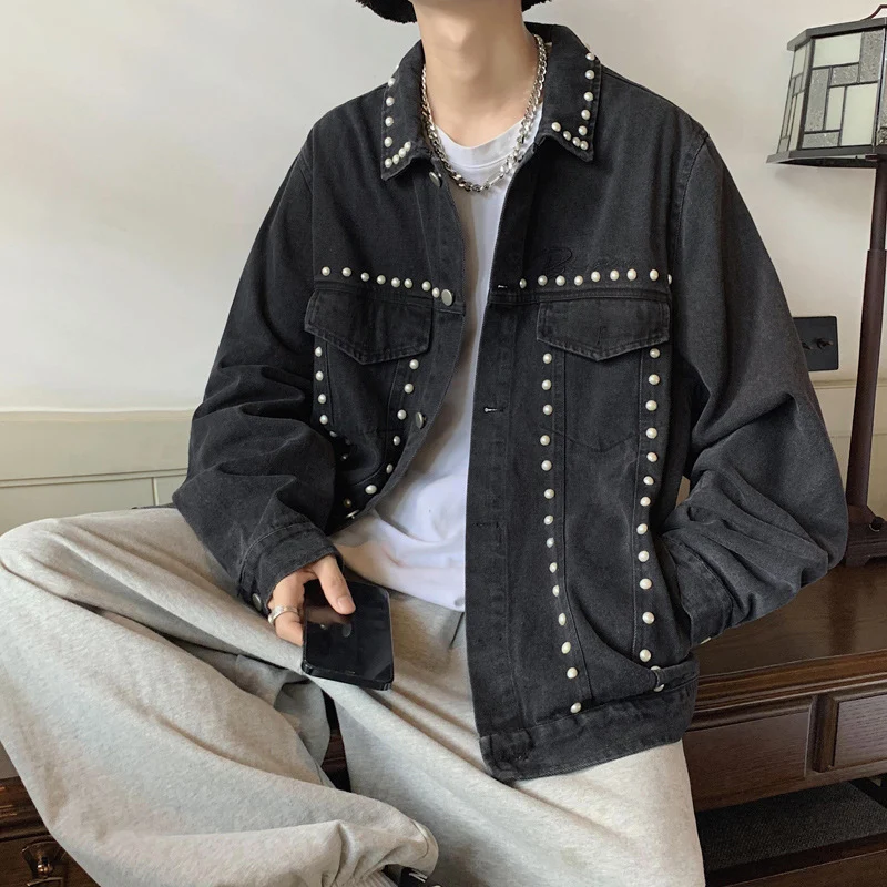 Herren Modische Oversized Jeansjacke Drune
