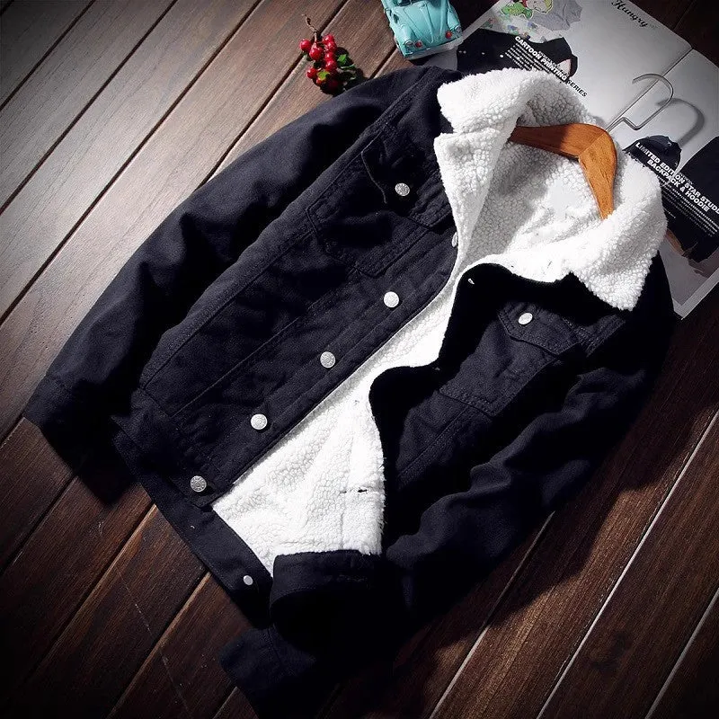 Herren modische Overshirt Jacke mit Fleece-Innenfutter Drune