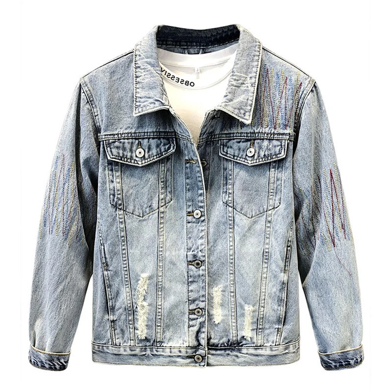 Herren Modische lässige Jeansjacke Drune