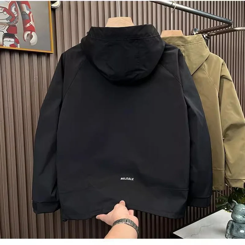Herren Modische Kapuzenjacke mit vielseitigen Taschen Drune