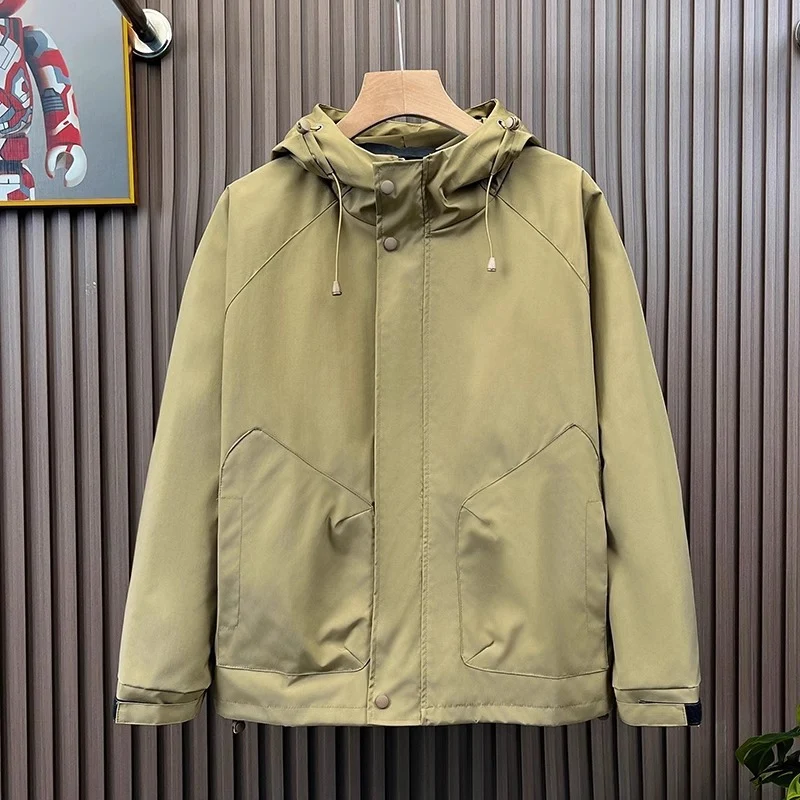 Herren Modische Kapuzenjacke mit vielseitigen Taschen Drune