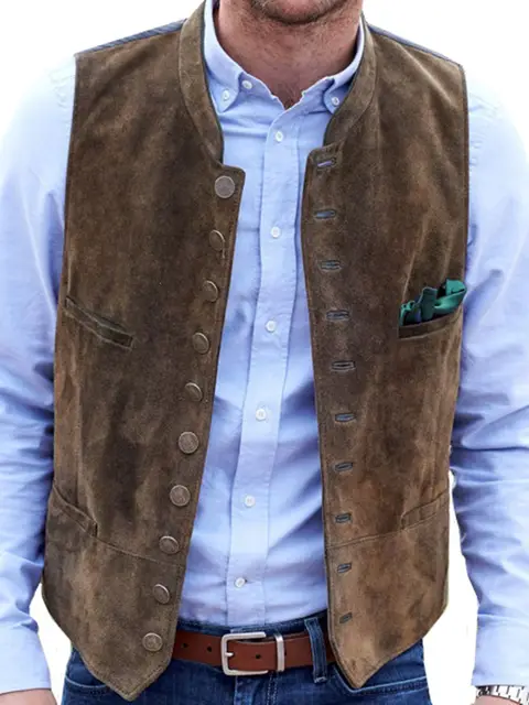 Drune Frostiger Samt Steampunk-Weste