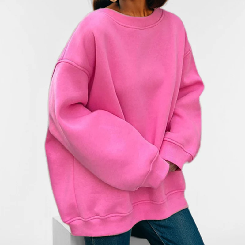 Damen oversized Sweatshirt mit weitem Schnitt und lässigem Design Drune