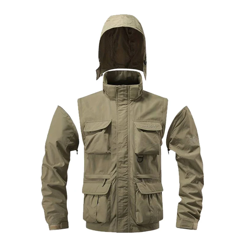 Herren Multifunktionale Outdoor-Jacke mit vielen Taschen Drune