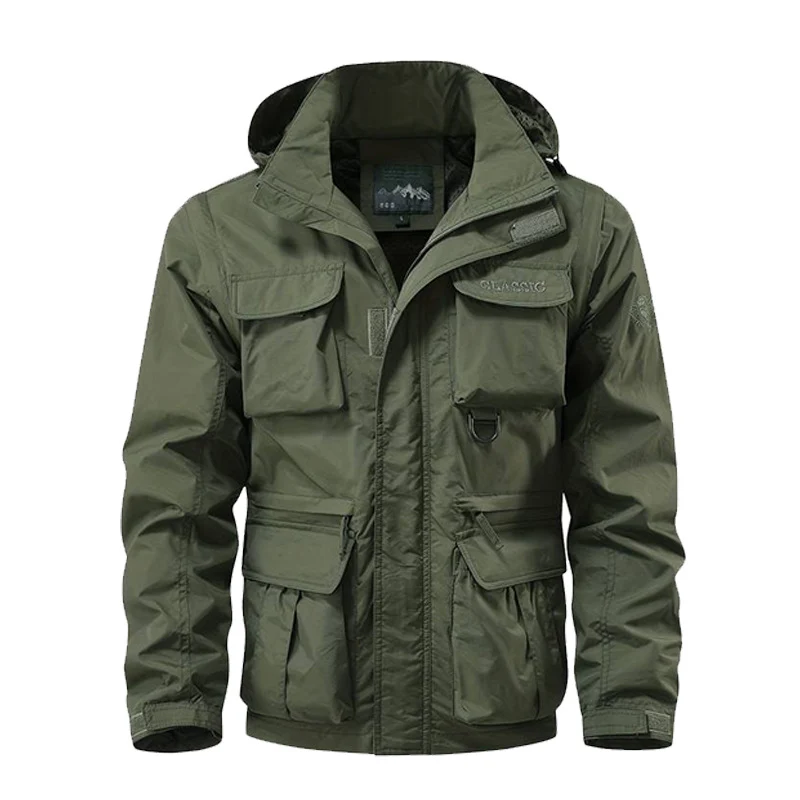 Herren Multifunktionale Outdoor-Jacke mit vielen Taschen Drune