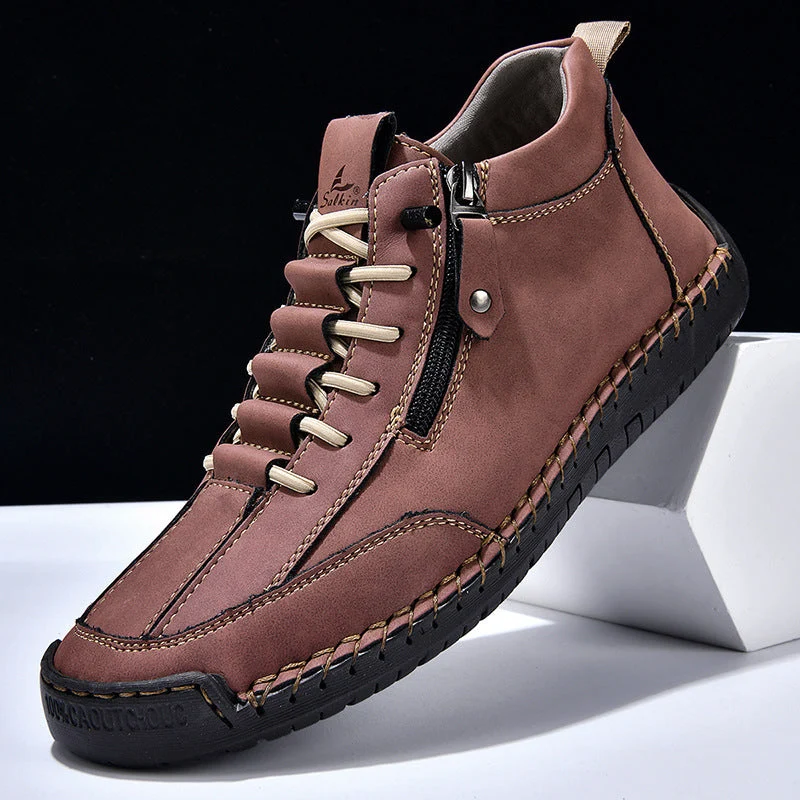 Herren Trendige und bequeme Stiefel mit seitlichem Reißverschluss Drune