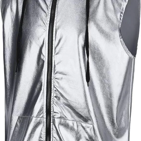 Herren Kapuzenweste mit glänzendem Obermaterial und praktischen Taschen Drune