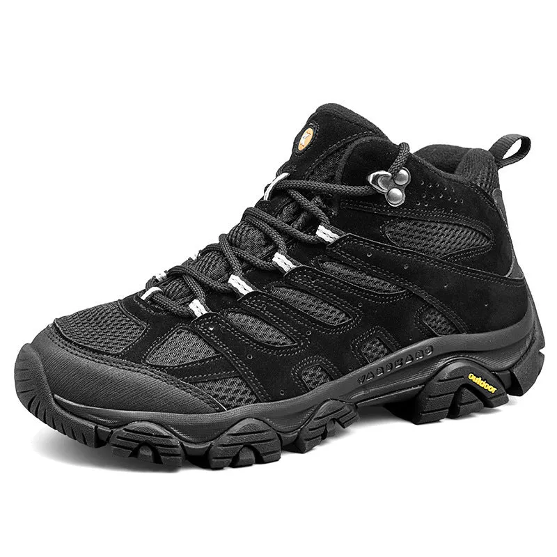 Herren robuste Trekkingstiefel mit wasserdichtem Wildleder‑Mesh, griffiger Offroad‑Profilsohle und verstärkter Zehenkappe Drune