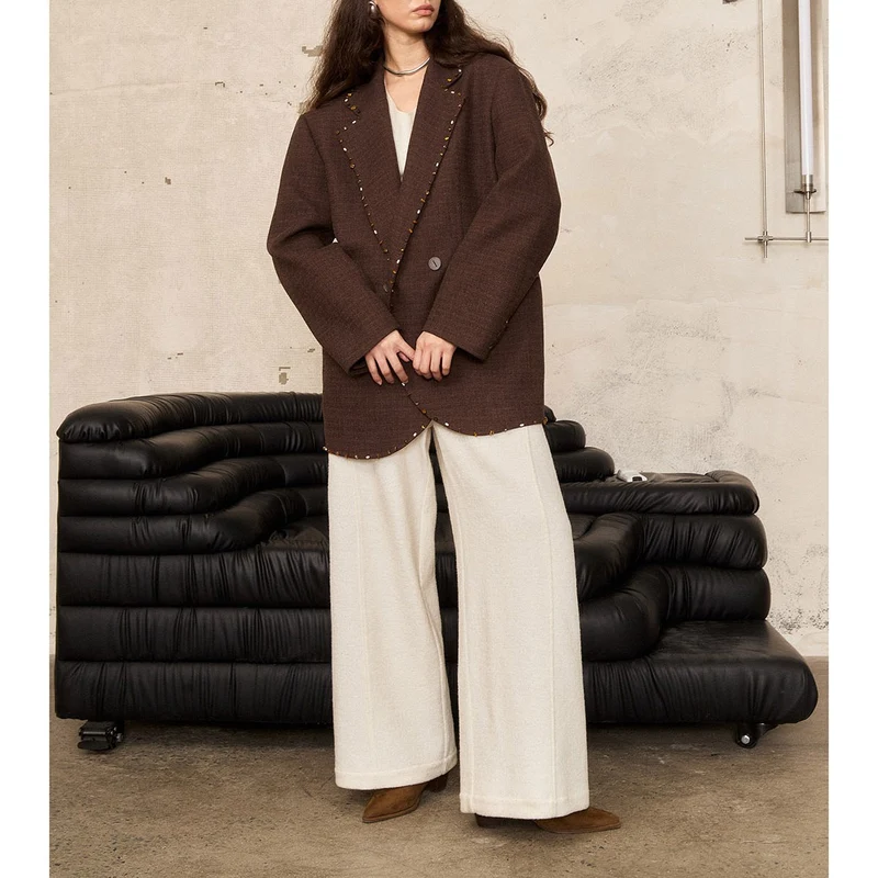 Damen Oversized Blazer mit Dekorstich Drune