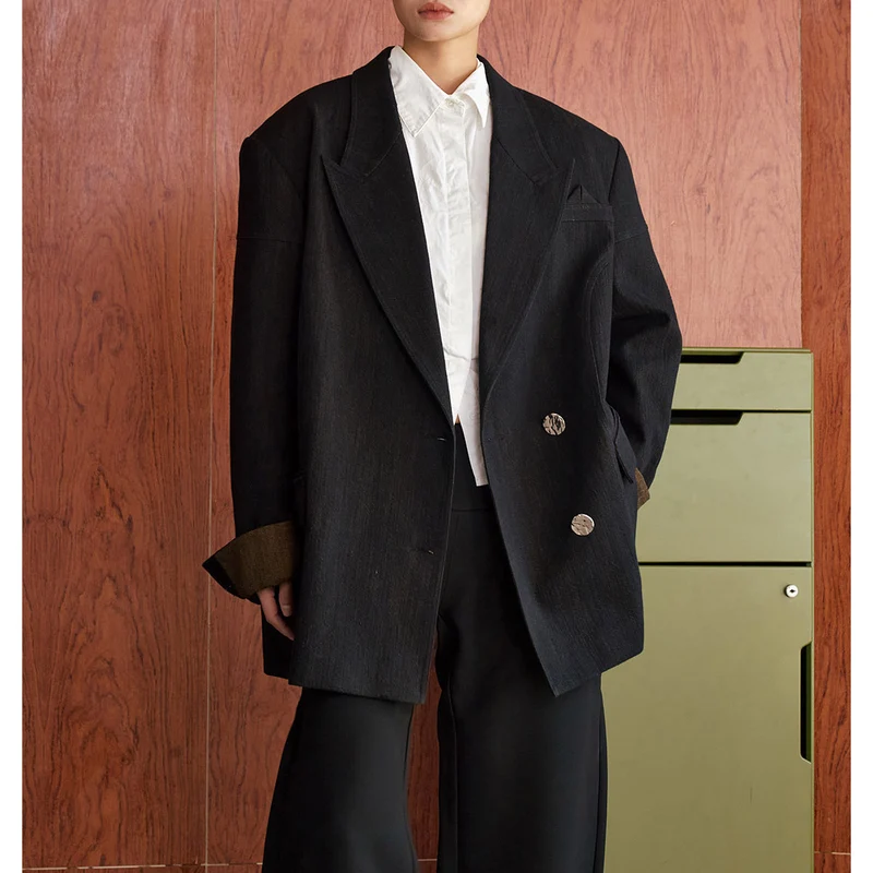 Damen Oversized Blazer aus hochwertigem Stoff Drune
