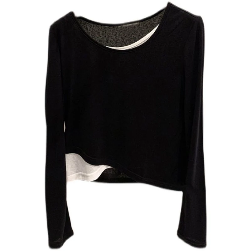 Damen Modisches cropped Langarmshirt Drune