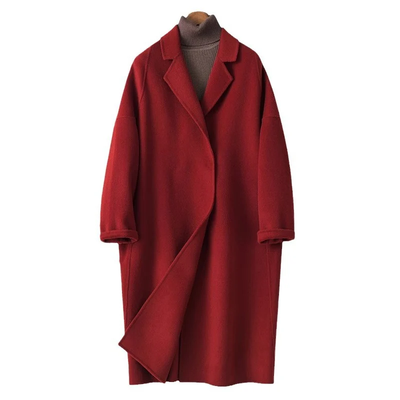 Damen Modischer Wickelmantel Drune