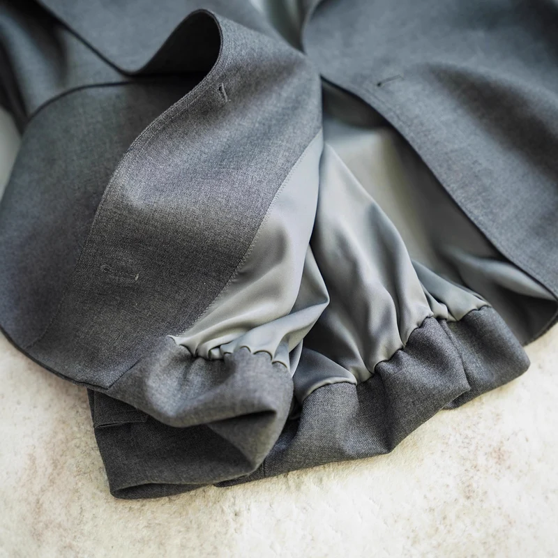 Damen Modischer Trenchcoat mit Taillengürtel Drune