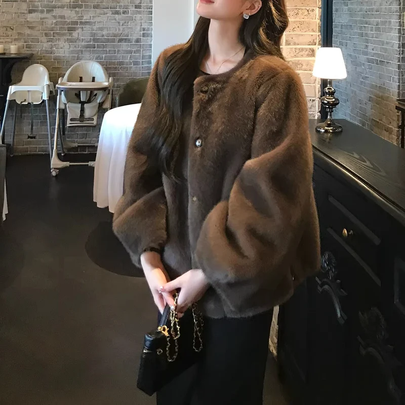 Damen Modischer Oversized-Pullover Drune