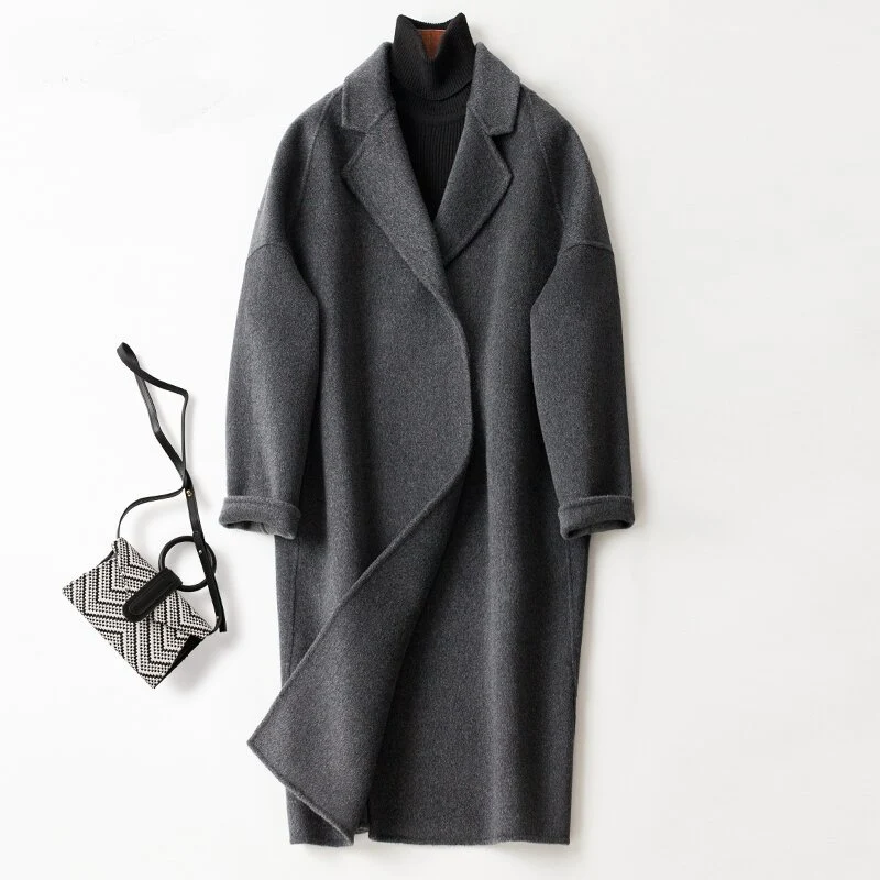 Damen Modischer Oversized-Mantel Drune