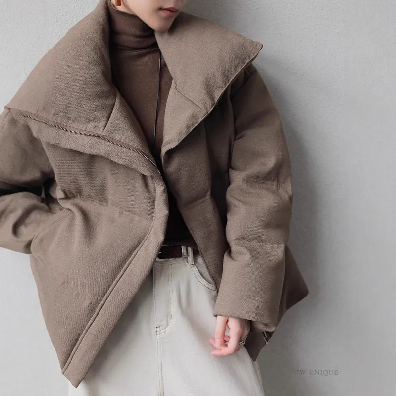 Damen Modischer Oversized Daunenjacke Drune