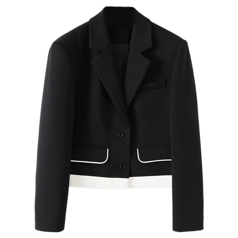 Damen Modischer Blazer mit strukturierter Oberfläche Drune