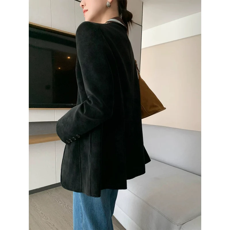 Damen Modischer Blazer mit strukturiertem Design Drune