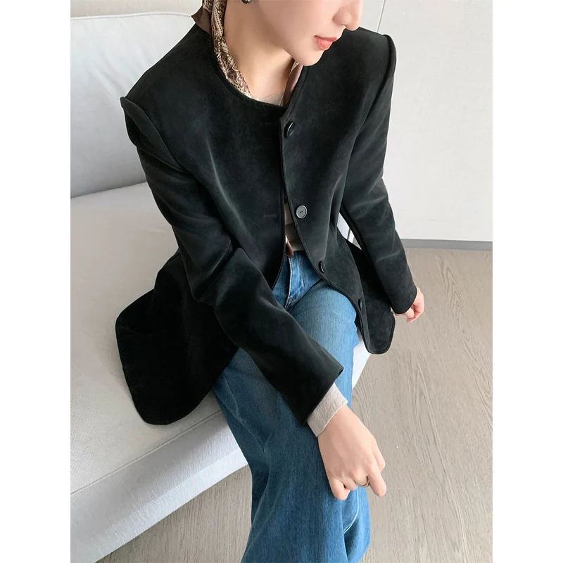 Damen Modischer Blazer mit strukturiertem Design Drune