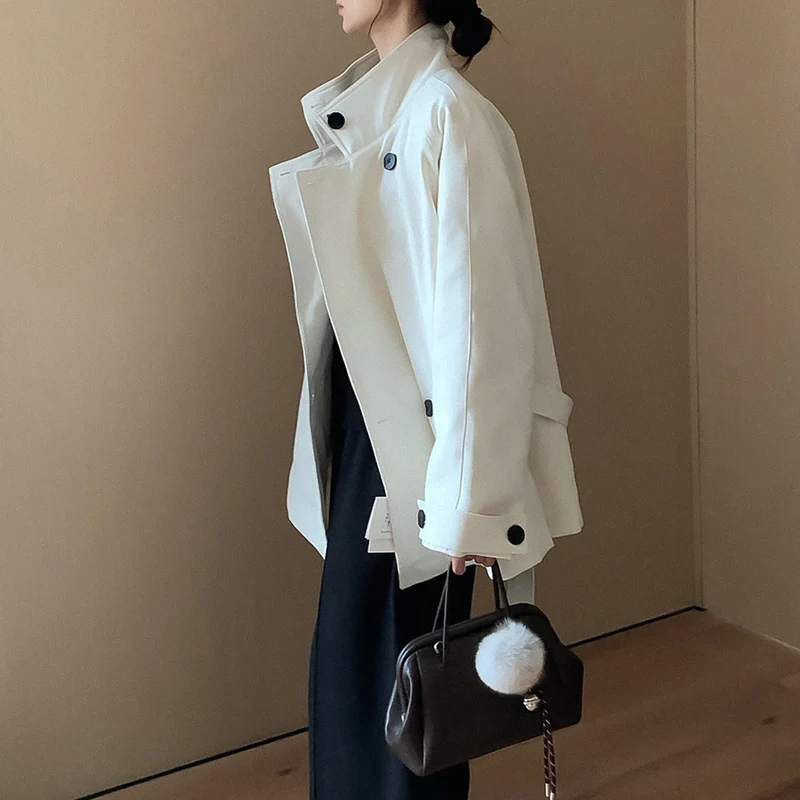 Damen ModischeOversized Übergangsjacke Drune