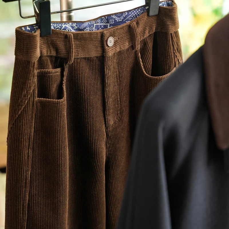 Damen Modische weit geschnittene Cordhose Drune