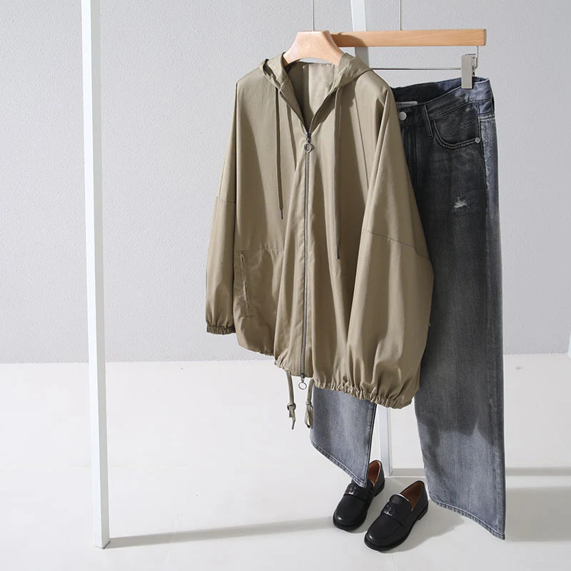 Damen Modische und lässige Übergangsjacke Drune