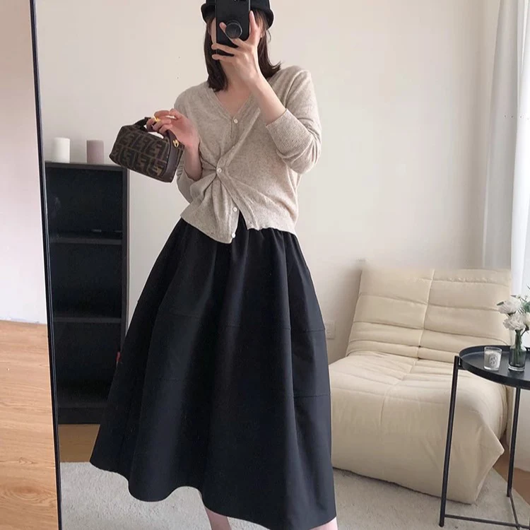 Damen Modische und elegante Faltenrock Drune