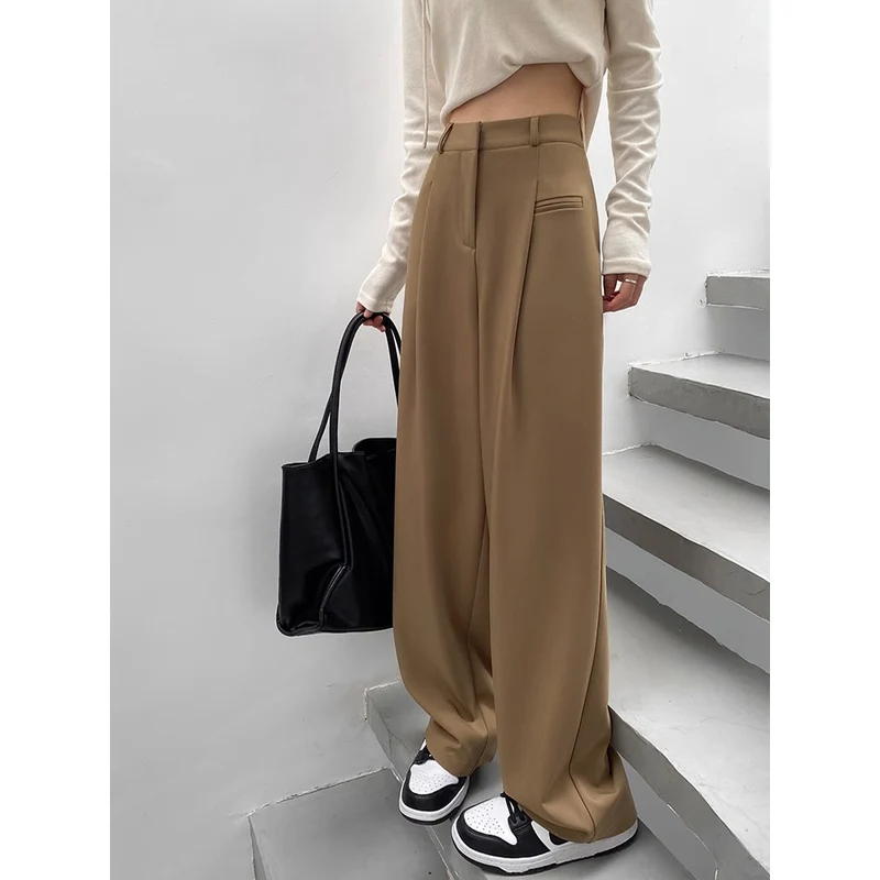 Damen Modische und bequeme Hochtaillierte Palazzo-Hose Drune