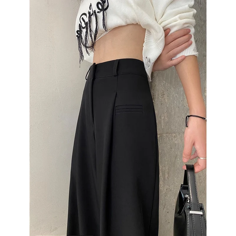 Damen Modische und bequeme Hochtaillierte Palazzo-Hose Drune
