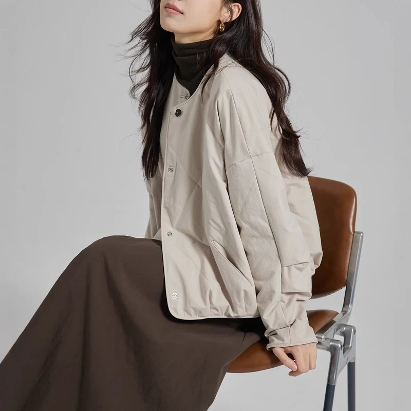 Damen Modische Übergangsjacke mit lässigem Schnitt Drune