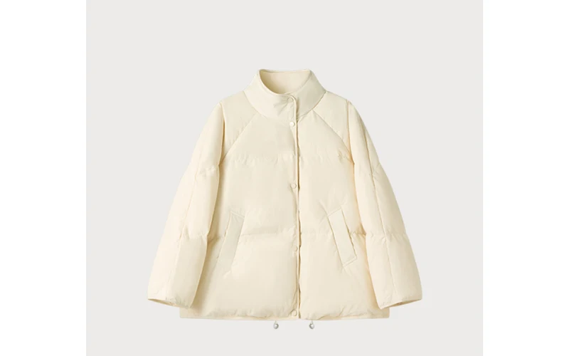 Damen Modische Übergangsjacke mit hoher Kragen Drune
