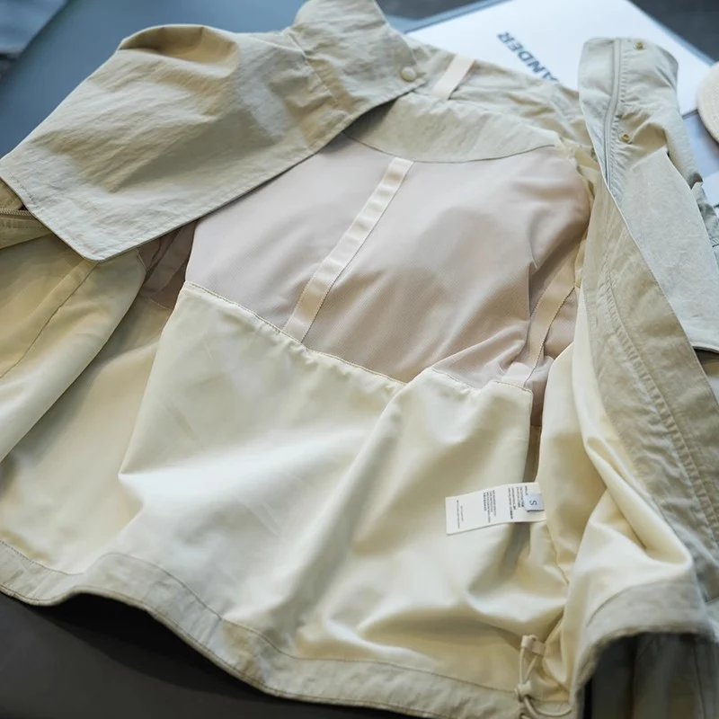 Damen Modische Übergangsjacke mit hohem Kragen und praktischen Taschen Drune