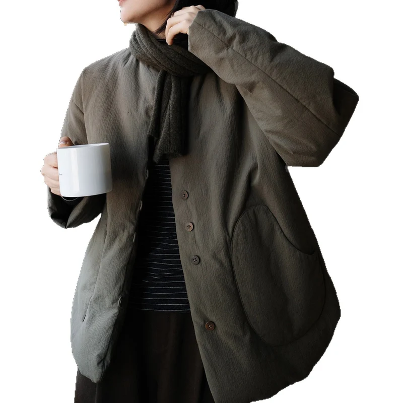 Damen Modische Übergangsjacke mit hohem Kragen Drune 1789269004