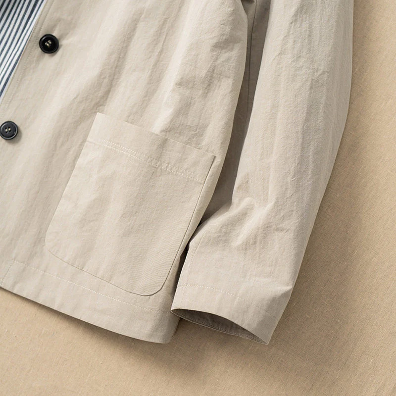 Damen Modische Übergangsjacke mit einzigartiger Knopfleiste Drune