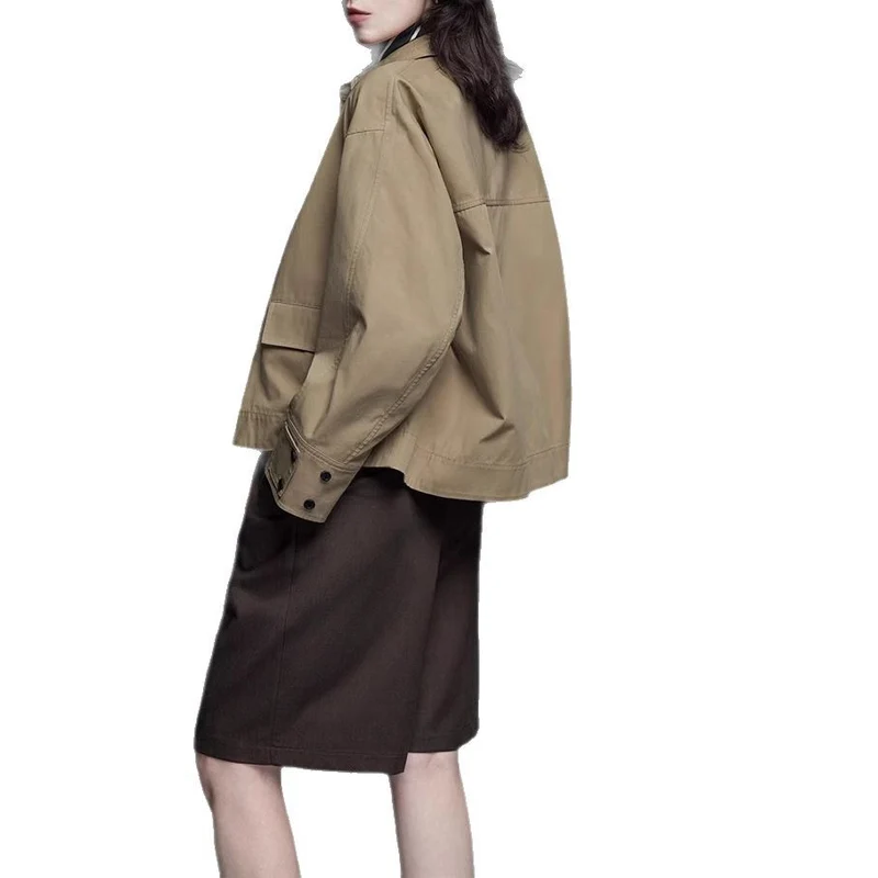 Damen Modische Übergangsjacke mit bequemen Schnitt Drune