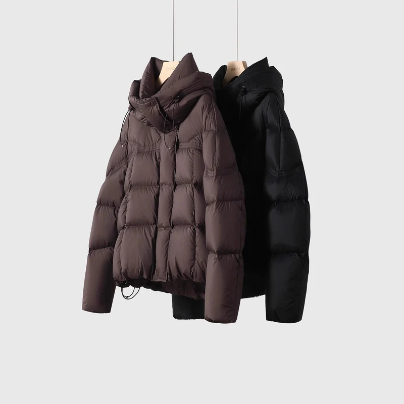Damen modische Steppjacke mit hohem Kragen Drune