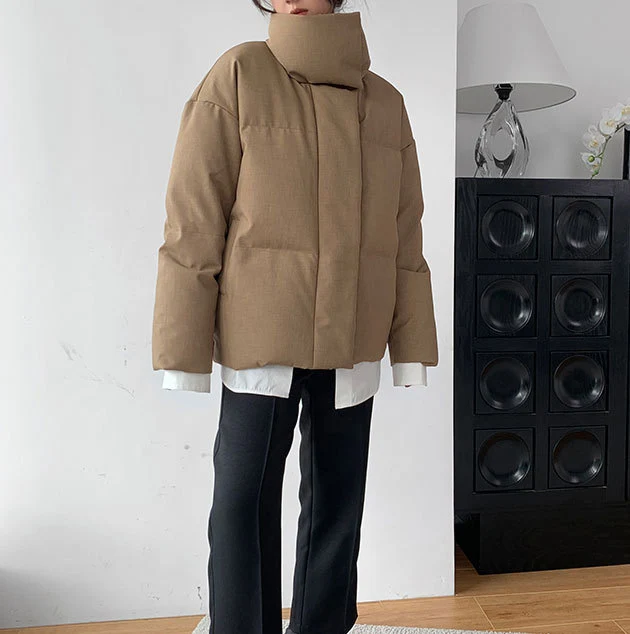 Damen Modische Steppjacke mit hohem Kragen Drune 1789268422