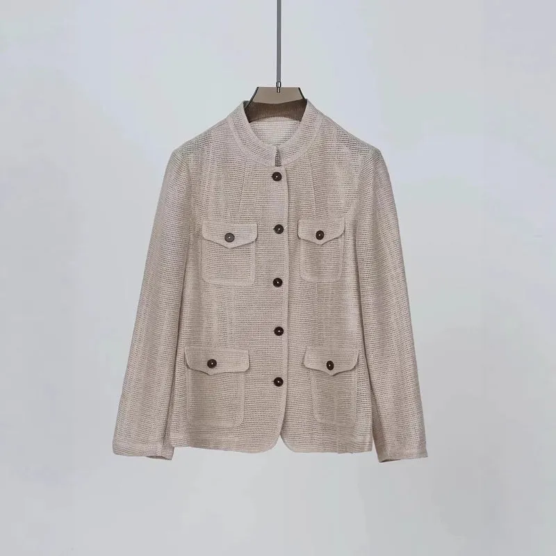 Damen Modische Sommerjacke aus leichtem Gewebe Drune