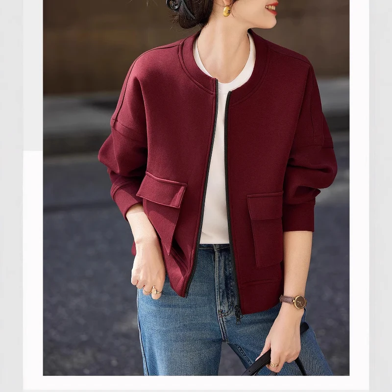 Damen Modische Oversized Sweatjacke Drune
