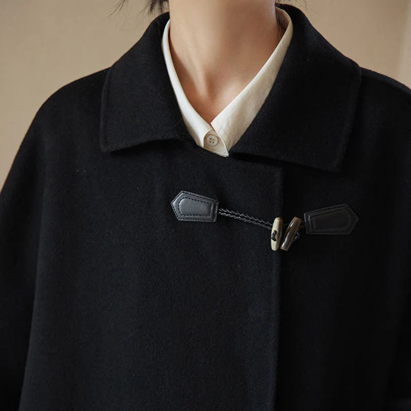 Damen modische oversized Jacke mit hohem Kragen Drune