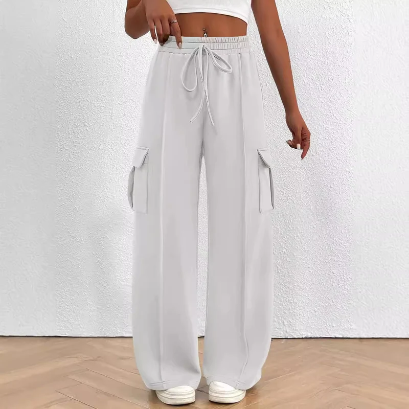 Damen Cargo-Hose im lässigen Relaxed Fit mit elastischem Bund und praktischen Taschen Drune