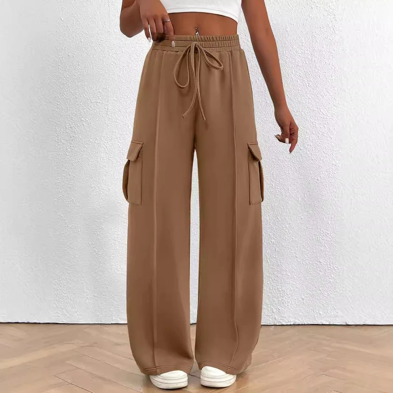 Damen Cargo-Hose im lässigen Relaxed Fit mit elastischem Bund und praktischen Taschen Drune