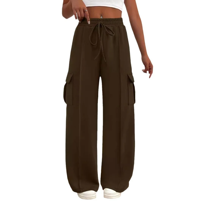 Damen Cargo-Hose im lässigen Relaxed Fit mit elastischem Bund und praktischen Taschen Drune
