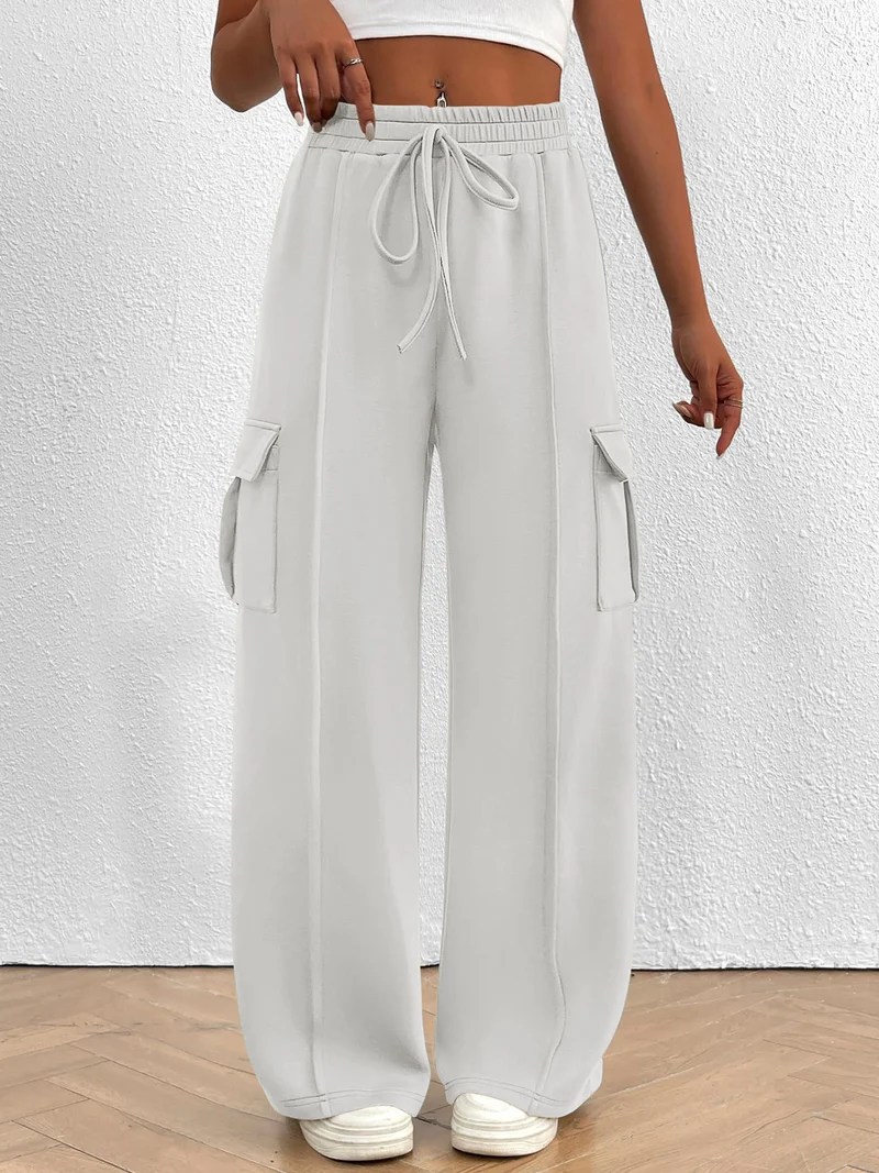 Damen Cargo-Hose im lässigen Relaxed Fit mit elastischem Bund und praktischen Taschen Drune