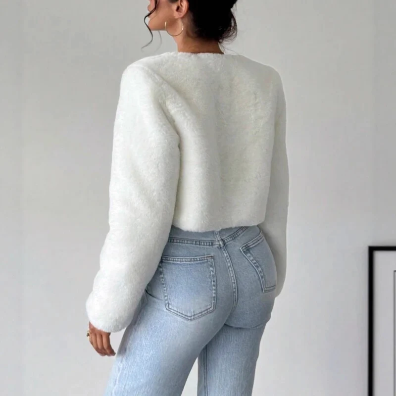 Damen Kuschelige Fleecejacke mit modischem Schnitt Drune
