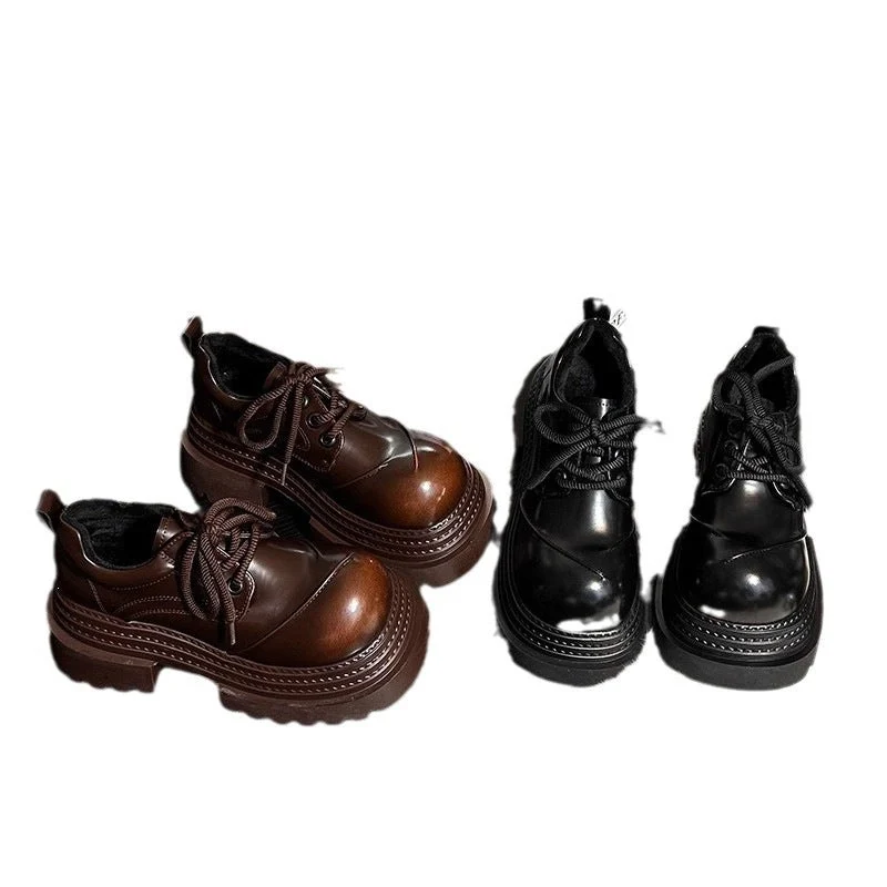 Damen Chunky Schnürschuhe mit doppelter Sohle und innovative Akzent Drune