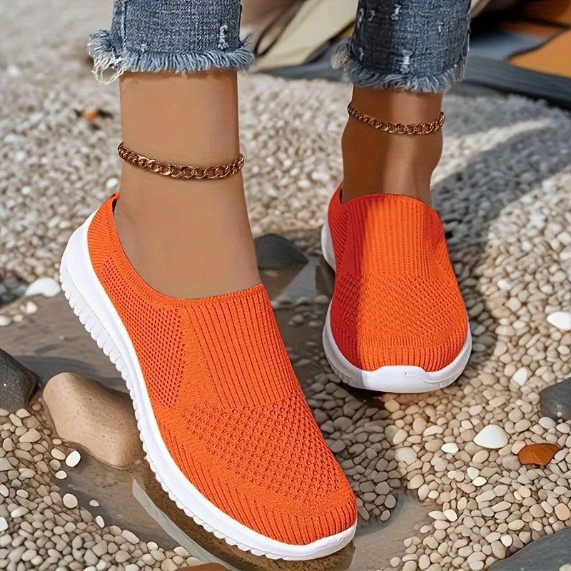 Damen bequeme und atmungsaktive Slip-On Sneaker Drune